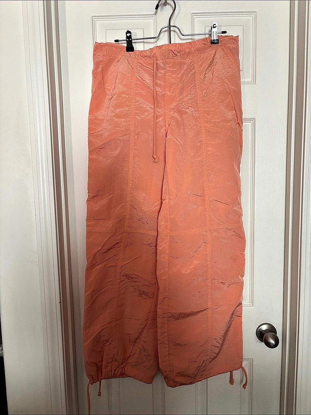 Orange Wide Leg Track Pants